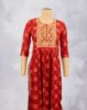Picture of Orange Tango Floral Print Straight Kurti