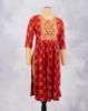 Picture of Orange Tango Floral Print Straight Kurti