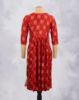 Picture of Orange Tango Floral Print Straight Kurti