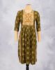 Picture of Orange Tango Floral Print Straight Kurti