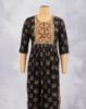 Picture of Orange Tango Floral Print Straight Kurti