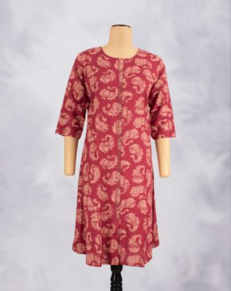 Picture of Maroon Stone A-Line Kurti
