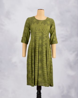 Picture of Green Prints Umbrella Kurti