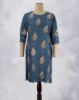 Picture of Blue Gold Prints Straight Kurti