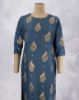 Picture of Blue Gold Prints Straight Kurti