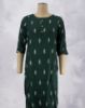 Picture of Dark Green Motif's Printed Straight Kurti