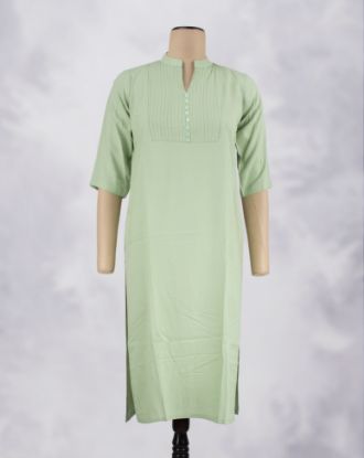 Picture of Green Stripes Straight Kurti