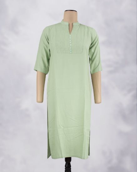 Picture of Green Stripes Straight Kurti