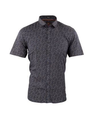 Picture of Blue Cotton Printed Casual Shirt