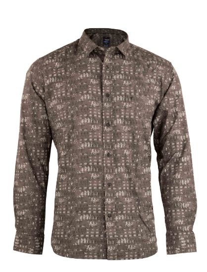 Picture of Brown Casual Digital Printed Shirt