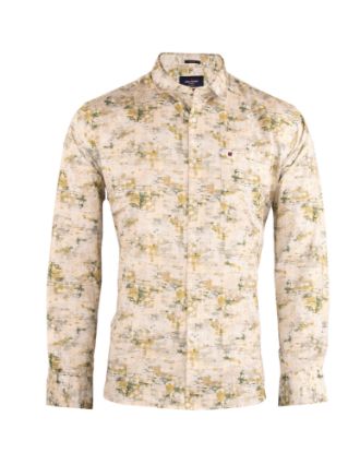 Picture of Olive Green Cotton Digital Printed Shirt