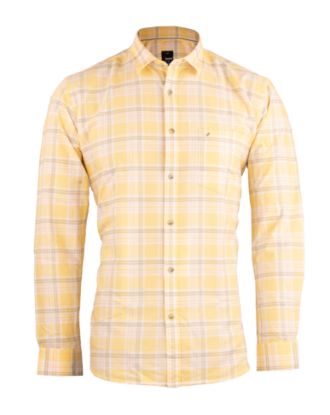 Picture of Marie Gold Yellow Checks Casual Shirt 